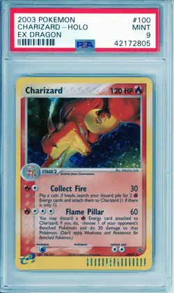 2003 Pokemon Charizard Ex Dragon 100/97 Holo PSA 9 MINT - Image 1