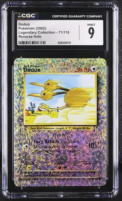 CGC 9 MINT Doduo 2002 Legendary Collection 71/110 Reverse Holo Pokemon Card - Image 1