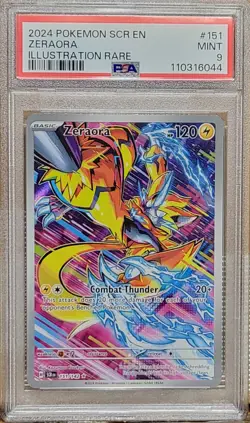 2024 POKEMON SCR EN-STELLAR CROWN ILLUSTRATION RARE #151 ZERAORA PSA 9 - Image 1