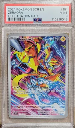 2024 POKEMON SCR EN-STELLAR CROWN ILLUSTRATION RARE #151 ZERAORA PSA 9 - Image 1