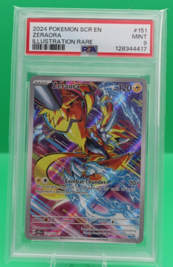 2024 POKEMON SCR EN-STELLAR CROWN ILLUSTRATION RARE #151 ZERAORA PSA 9 - Image 1