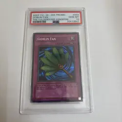 YUGIOH PSA 10 2003 Goblin Fan TFK-003 Secret Rare Promo Gem Mint - Image 1