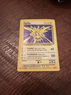 1999 Zapdos Holo Foil Pokemon TCG Base Set Unlimited Rare Card 16/102 HP - Image 1