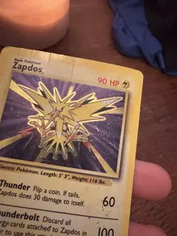 1999 Zapdos Holo Foil Pokemon TCG Base Set Unlimited Rare Card 16/102 HP - Image 4