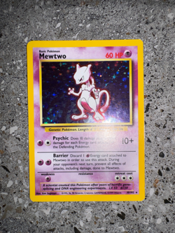 Pokemon TCG Cards Mewtwo 10/102 Base Set Holo Rare LP - Image 4