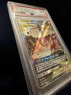 PSA 8 Espeon & Deoxys GX SM240 Black Star Promo TAG TEAM Holo Pokemon Card - Image 5