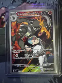 Team Rocket's Houndoom 191/182 Illustration Rare Destined Rivals Pokemon Card NM - Image 1