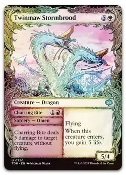 Twinmaw Stormbrood (Showcase) #320 (Foil) (NM) Tarkir Dragonstorm TDM Magic MTG - Image 1