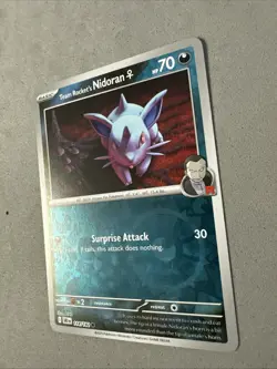 Pokemon TCG * Destined Rivals 114/182 Team Rocket's Nidoran * REVERSE HOLO * NM - Image 2
