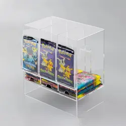 3 Slot Acrylic TCG Premium Booster Pack Dispenser/Display/Clear/Pokemon/Yu-Gi-Oh - Image 1