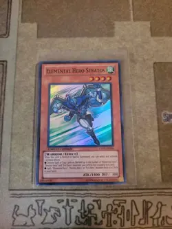YUGIOH ELEMENTAL HERO STRATOS CT07-EN006 SUPER LIMITED ED NM - Image 1
