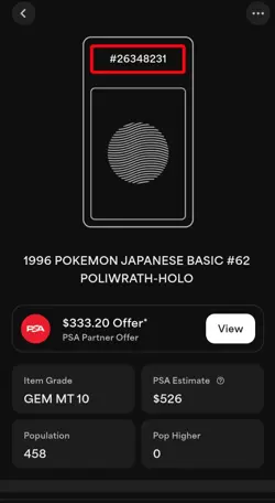 1996 Poliwrath Holo 062 Pokemon Japanese Basic /Base Set Gem Mint PSA 10 - Image 3