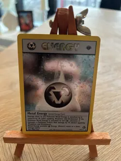 Pokemon Neo Genesis 1st Edition Rare Holo Metal Energy 19/111 SWIRL LP/NM - Image 4