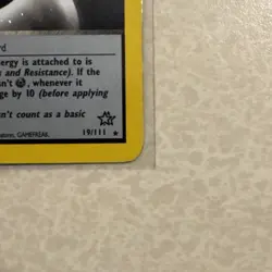 Metal Energy 19/111 Neo Genesis Pokemon Card Holo Rare Swirl Lightly Played LP - Image 4