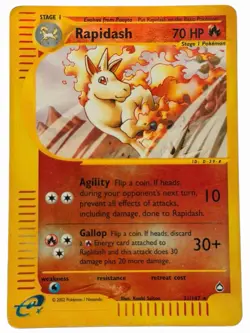 Rapidash - 31/147 Aquapolis 2002 - Reverse Holo - WOTC Pokemon TCG - E Reader - Image 1