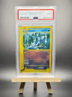2003 POKEMON KINGDRA REVERSE REV HOLO FOIL #19 E-SERIES AQUAPOLIS PSA 9 WOTC - Image 1