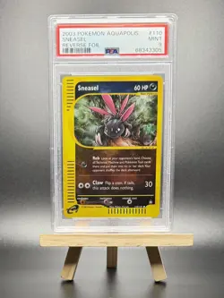 2003 POKEMON SNEASEL REVERSE REV HOLO FOIL #110 E-SERIES AQUAPOLIS PSA 9 WOTC - Image 1