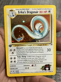 Pokemon TCG Gym Heroes 1st Edition Rare Holo Erika's Dragonair 4/132 LP 2000 VTG - Image 3