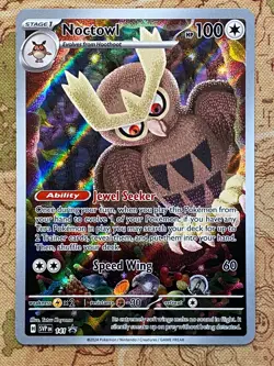 Pokemon TCG - Noctowl SVP 141 Black Star Promo Stellar Crown ETB Exclusive NM - Image 2