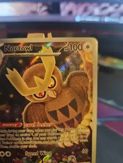 Pokemon Noctowl TCG Stellar Crown 141 Black Star Promo Holo Card NM Condition - Image 3