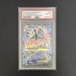 PSA 10 M Mewtwo EX Pokemon Card 2015 XY8 Blue Shock SR 1st 063/059 Japanese - Image 1
