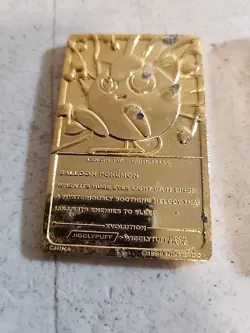 Lot of2 1999 Pokemon Pikachu Jigglypuff 24K Gold Plated Trading Card Burger King - Image 3