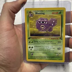 WEEZING 45/62 POKEMON TCG Fossil 1st Edition Uncommon Nintendo Card Vtg NM/MT - Image 1