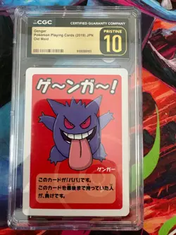 CGC Pristine 10 Gengar 2019 Pokemon Old Maid Japanese Playing Card - Gold Label - Image 1