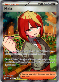 Mela 140/131 Prismatic Evolutions 2025 Full Art Trainer Pokemon TCG Card NM/M - Image 1