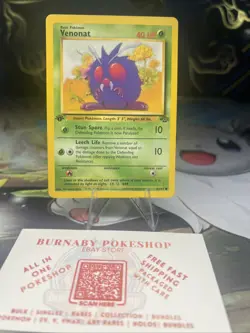 Venonat 63/64 Jungle 1st Edition 1999 WOTC Vintage Pokemon TCG Card - Image 1