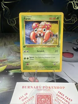 Paras 59/64 Jungle 1st Edition WOTC 1999 Vintage Pokemon TCG Card - Image 1