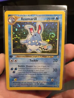 NM First Edition SWIRL 🌀 Azumarill Neo Genesis 2/111 Holo Rare Pokemon Card TCG - Image 5