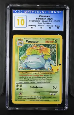 2021 Pokemon Celebrations - Classic Collection #15/102 Venusaur CGC 10 Pristine - Image 1