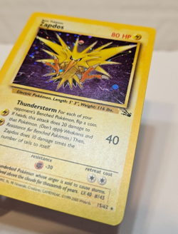 Zapdos 15/62 Holo Rare Unlimited Fossil Pokemon 1300 - Image 2