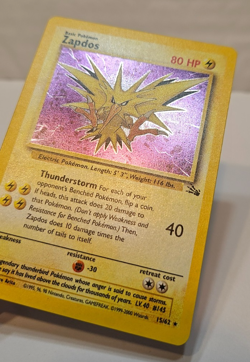 Zapdos 15/62 Holo Rare Unlimited Fossil Pokemon 1300 - Image 3