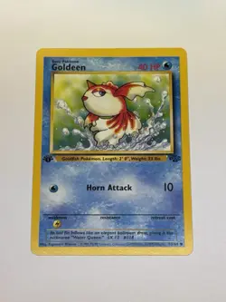 1st Edition Goldeen 53/64 Jungle Common Pokemon TCG Vintage WotC 1999 NM - Image 1