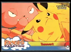 Pikachu's Vacation - Teamwork - 1997 Topps #54 - Pokemon TCG - Image 1