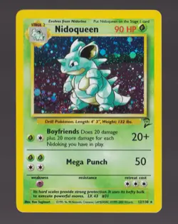 Nidoqueen 012/130 Base Set 2 Holo Swirl Pokemon TCG WOTC Vintage LP - Image 1