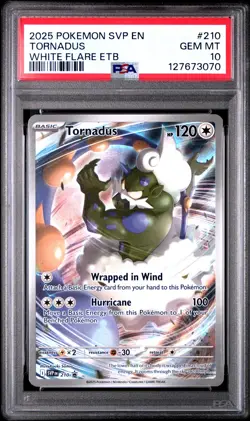 2025 POKEMON SVP EN-SV BLACK STAR PROMO #210 TORNADUS PSA 10 - Image 1