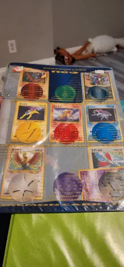 Pokemon Japan Neo Revelation Binder Page Promo Ho Oh Lugia Dogs - Image 1