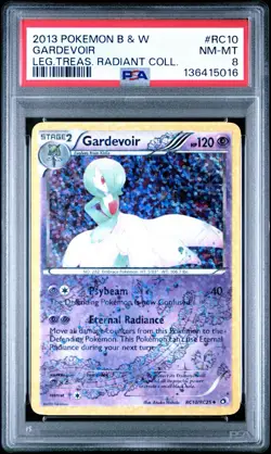 2013 POKEMON B&W LEGEND TREASURES RADIANT COLLECTION #RC10 GARDEVOIR PSA 8 - Image 1