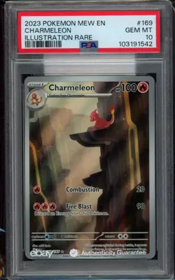 PSA 10 - 2023 Charmeleon 169/165 Sv: Scarlet & Violet 151 Holo Pokemon - Image 1