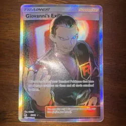 Pokemon TCG Giovanni's Exile Hidden Fates 67/68 Holo Full Art Ultra Rare - Image 1
