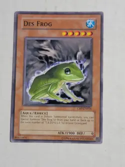 Yugioh Des Frog CRV-EN026 Common Unlimited Edition NM Never Played - Image 1