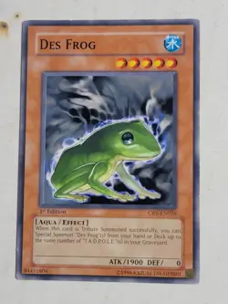 Yugioh Des Frog CRV-EN026 Common 1st Edition LP - Image 1