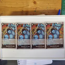 x4 OP07-091 MONKEY.D.LUFFY Rare 500 Years In The Future One Piece - Image 1