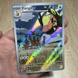 Pokemon TCG Farigiraf Card 228/193 Sv02: Paldea Evolved NM Illustration Rare - Image 1