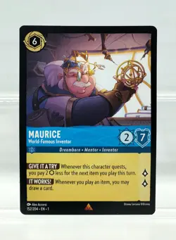 Disney Lorcana Maurice - World-Famous Inventor 152/204 The First Chapter Rare - Image 1