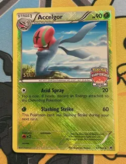 Pokemon ACCELGOR City Championship STAFF 12/101 Holo Promo M/NM - Image 1