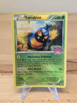 Pokemon Karrablast 8/101 City Championships STAFF Promo Holofoil Crosshatch LP - Image 1